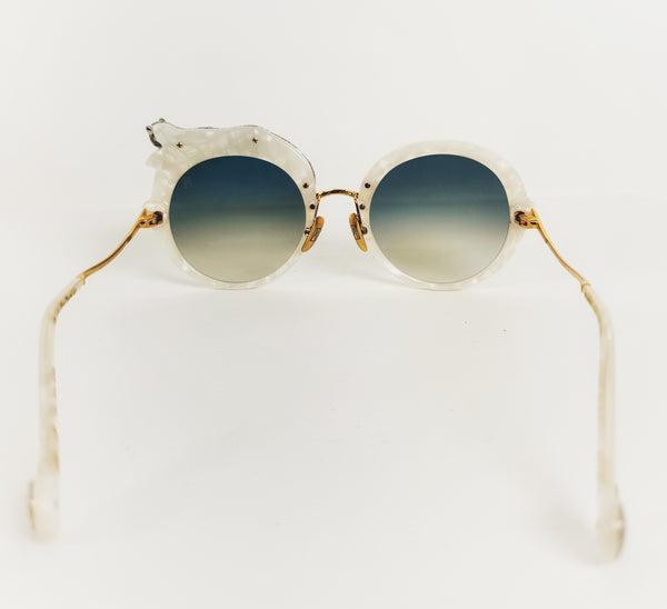 ANNA-KARIN KARLSSON ROSE ET REVE SUNGLASSES - SWAROVSKI CRYSTALS & IVORY MOTHER-OF-PEARL (HH1)