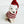 Load image into Gallery viewer, 3 - DOLOMITE DOGGIE WITH SANTA HATS TREE ORGNAMENTS