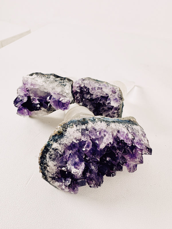 BRAZILIAN GEMSTONES WINE STOPPERS (AMETHYST & CRYSTAL QUARTZ)