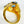 Load image into Gallery viewer, SAPPHIRE LONDON BLUE & WHITE TOPAZ GOLDEN HESPERA RING SIZE 10 (TO5)