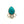 Load image into Gallery viewer, KINGMAN TURQUOISE & FACETED WHITE QUARTZ ADJUSTABLE RING (DF18)