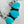 Load image into Gallery viewer, NATIVE HANDMADE BLUE GLACIER TURQUOISE CLUSTER ADJUSTABLE NECKLACE STAMPED T. (CO 48)