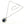 Load image into Gallery viewer, BLACK SUNSTONE & WHITE TOPAZ LOCK NECKLACE (16-22") (DF4)