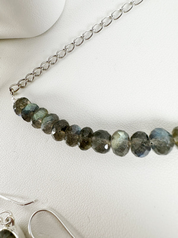 BOX 14 - LAB MARQUISE ETERNITY RING, ADJUSTABLE LAB BRACELET, LAB EARRINGS