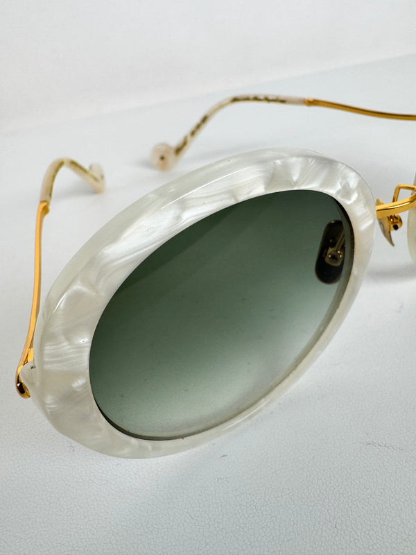 ANNA-KARIN KARLSSON ROSE ET REVE SUNGLASSES - SWAROVSKI CRYSTALS & IVORY MOTHER-OF-PEARL (HH1)