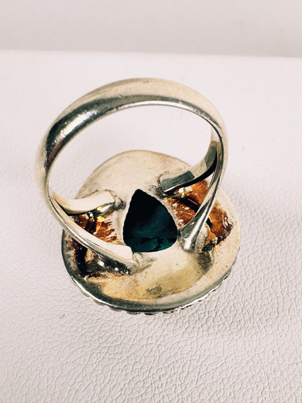 BLUE MOHAVE TURQUOISE RING SIZE 7