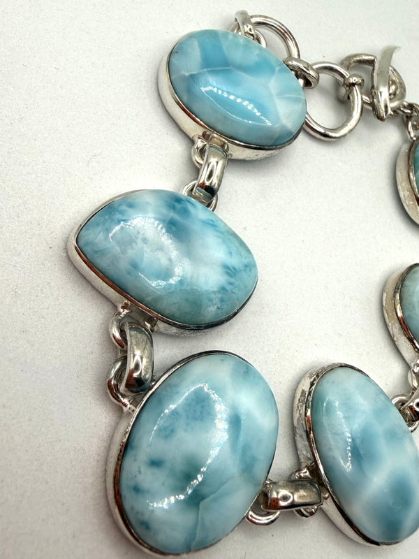 LARIMAR SS TOGGLE BRACELET 7-8" (TC 8)