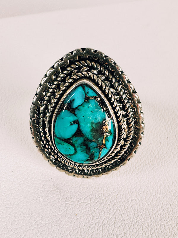 BLUE MOHAVE TURQUOISE RING SIZE 7