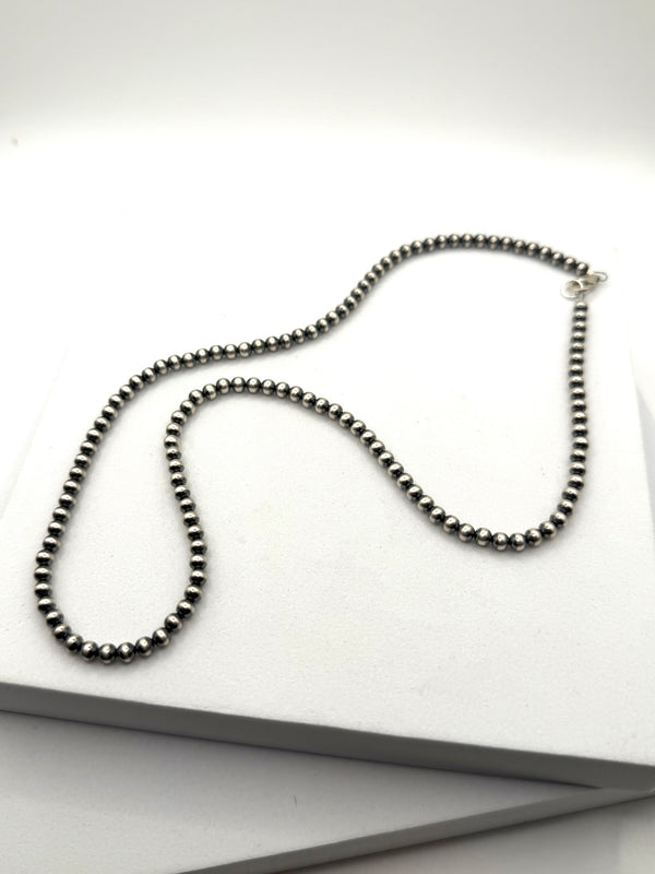 4MM NAVAJO PEARLS NECKLACE 20" (LB 47)