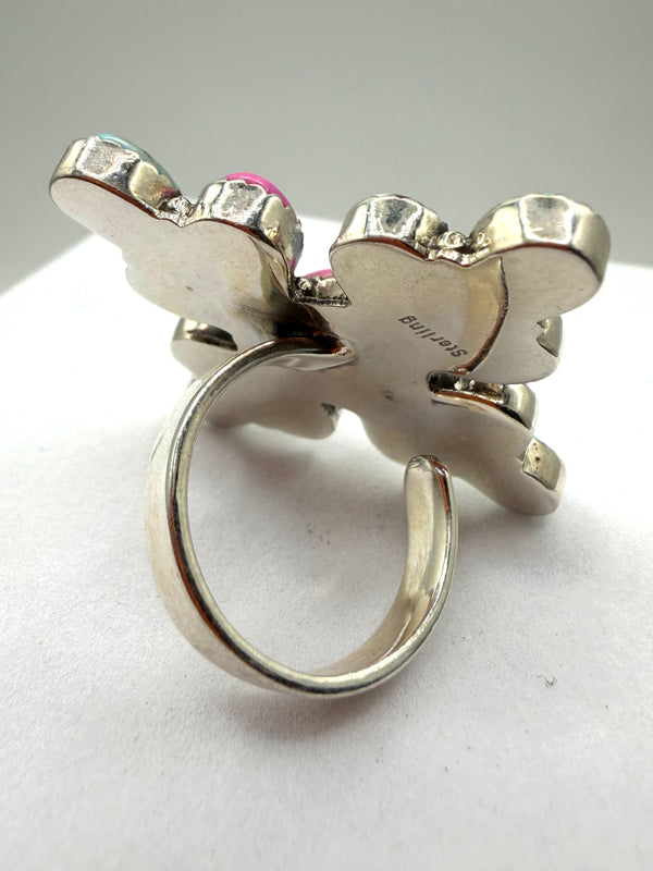 FRANCISCO RUIZ COTTON CANDY ADJUSTABLE NATIVE HANDMADE RING (LL 27)
