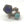 Load image into Gallery viewer, STERLING SILVER LAPIS DOUBLET &amp; CHALCEDONY FLOWER RING SIZE 8 (MK 12)
