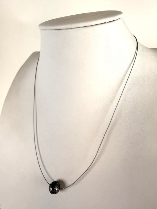PAVE DIAMOND BALL NECKLACE 16-20" (MW 389)