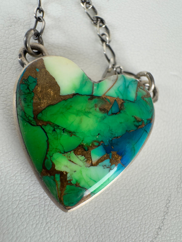 DESERT SKIES PEACOCK DAHLIA NECKLACE 20" (LB 88)