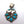 Load image into Gallery viewer, SHAY PFIEFFER WILDHORSE &amp; KINGMAN TURQUOISE MOO MOO COW PENDANT 2" (LL 13)
