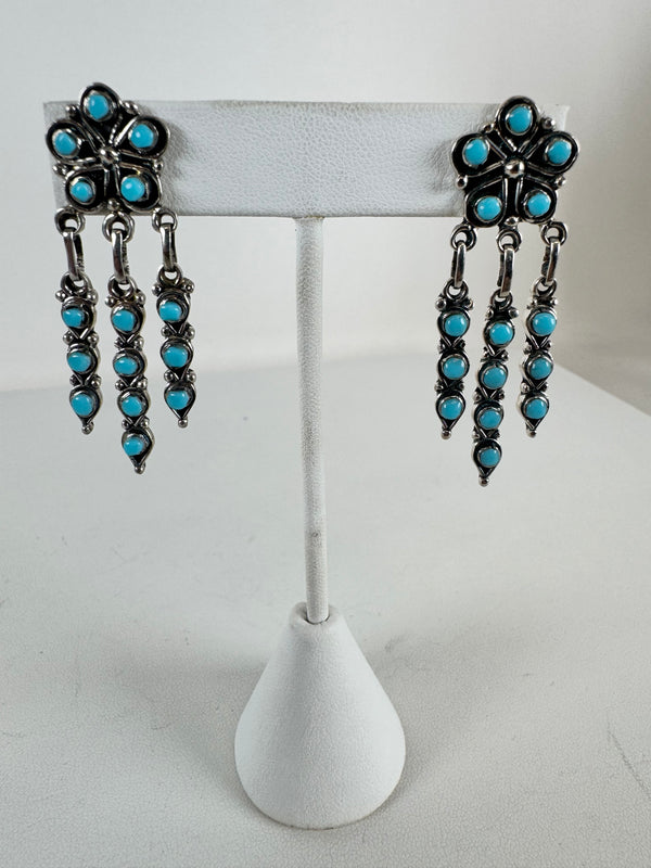 SLEEPING BEAUTY TURQUOISE DANGLE EARRINGS (LB 87)