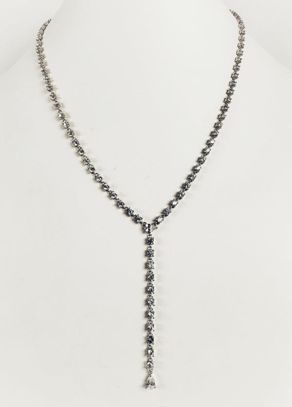 LAB-GROWN WHITE SAPPHIRE HESPERA LARIAT 16-20" (RB 58)