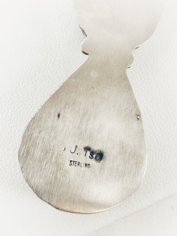 NATIVE HANDMADE MULTISTONES PENDANT BY J. TSO 3"