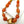 Load image into Gallery viewer, HANDMADE FACETED CARNELIAN SOLID BRASS LAMPWORK NECKLACE 18" (JR 93)
