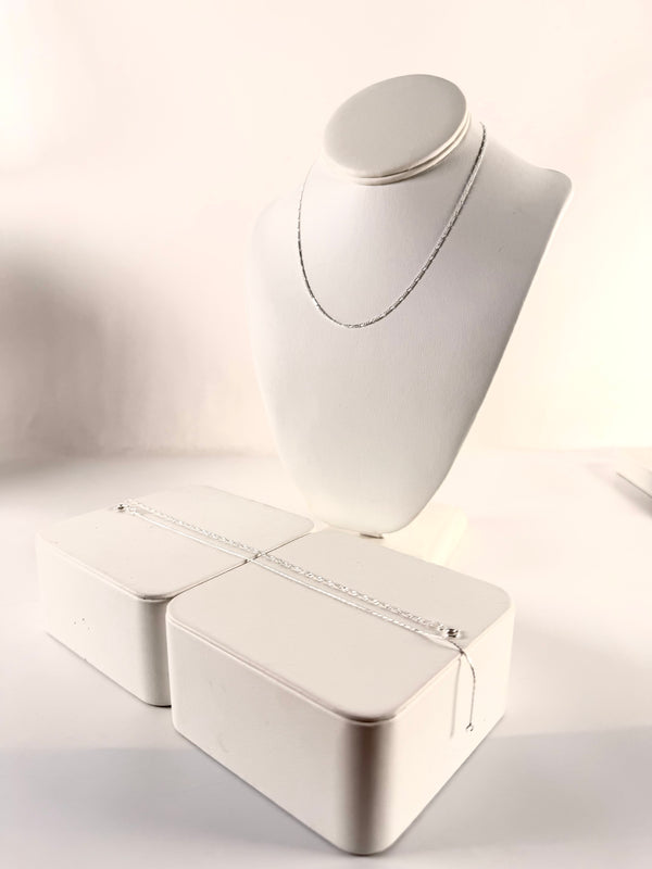 STERLING SILVER LUX SECOND SKIN NECKLACE & ANKLETS SET (BT 1)