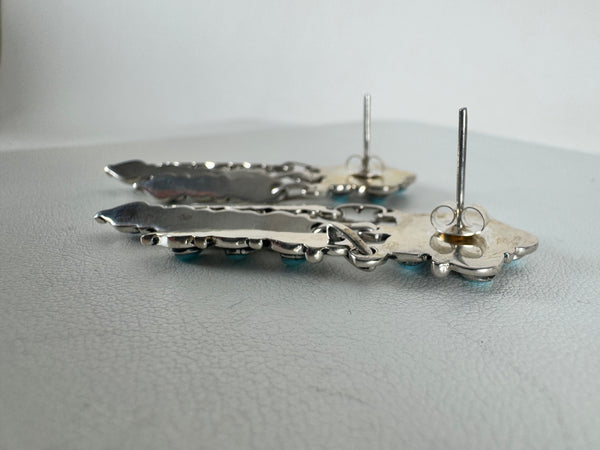 SLEEPING BEAUTY TURQUOISE DANGLE EARRINGS (LB 87)
