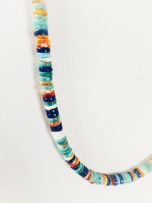 MULTISTONES RAINBOW NECKLACE 18"