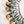 Load image into Gallery viewer, ORANGE SPINY STATEMENT FEATHER EAR HUGGER (LEFT EAR)
