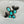 Load image into Gallery viewer, BLUE RIDGE TURQUOISE &amp; BLACK ONYX CLUSTER ADJUSTABLE CACTUS RING (MW 348)
