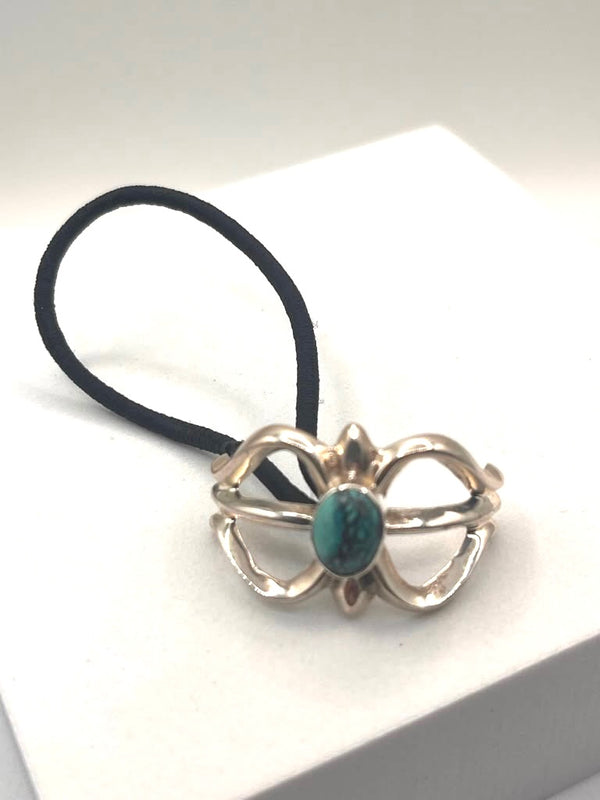 NATIVE HANDMADE PERSIAN TURQUOISE HAIR TIE (LB 26)