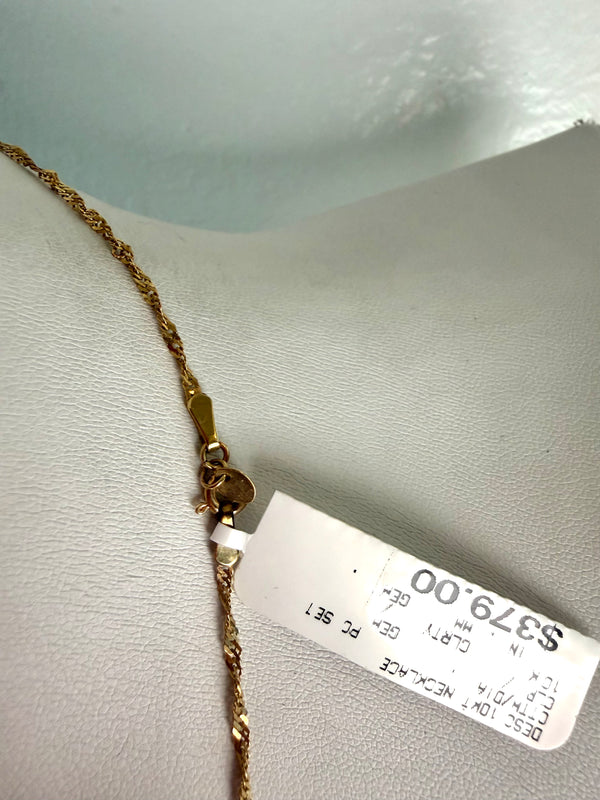 10KT GOLD NECKLACE 16" (MK 8)