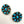 Load image into Gallery viewer, NATIVE HANDMADE KINGMAN TURQUOISE CLUSTER SQUASH BLOSSOM NECKLACE 25" &amp; EARRINGS SET BY KATHLEEN CHAVEZ (CO 101)
