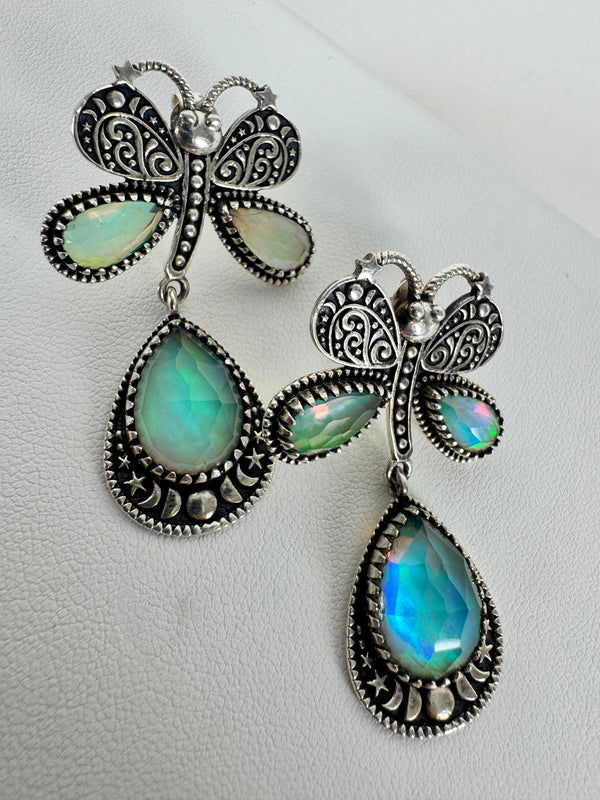 MERMAID OPAL DRAGONFLY EARRINGS (TO 12)