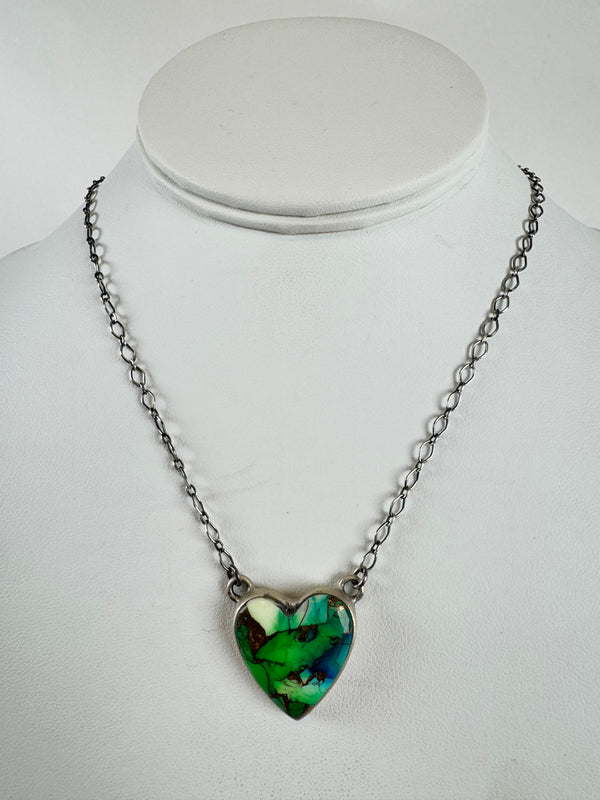 DESERT SKIES PEACOCK DAHLIA NECKLACE 20" (LB 88)