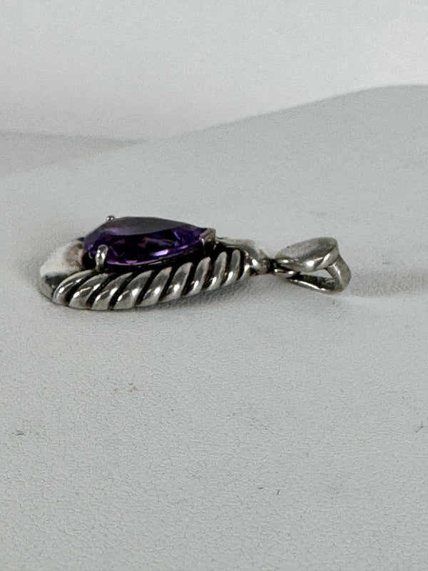 VINTAGE AMETHYST DROP PENDANT (TO 11)