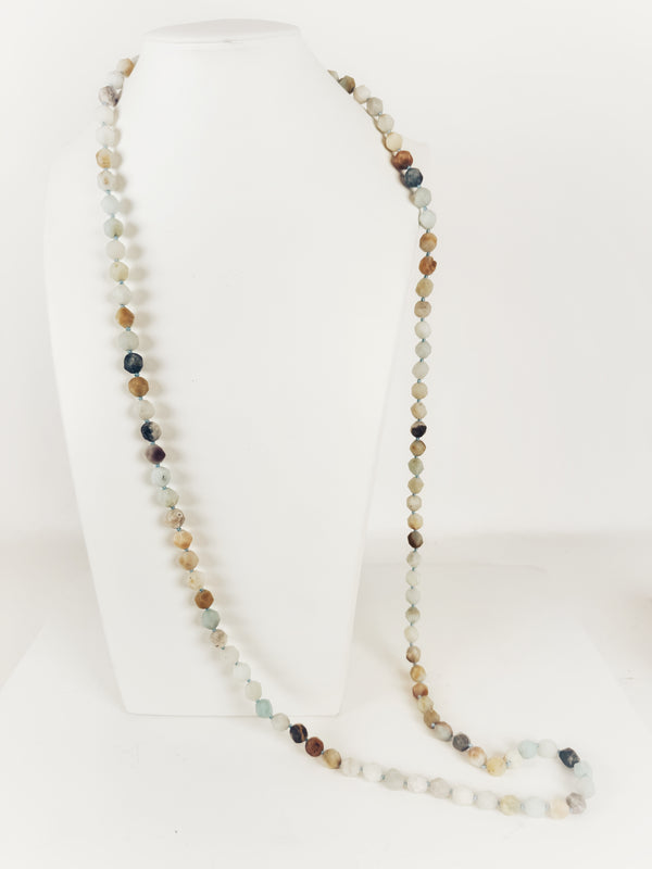 36" ONE-OF-A-KIND BRAZILIAN AMAZONITE NECKLACE (AW13)