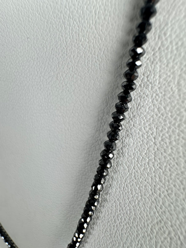 BLACK DIAMONDS 18" NECKLACE & EARRINGS (MW 327)