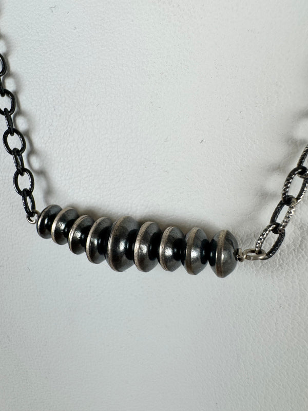 GRADUATED SAUCER PEARLS ADJUSTABLE NECKLACE (MAX 18") (LN 12)