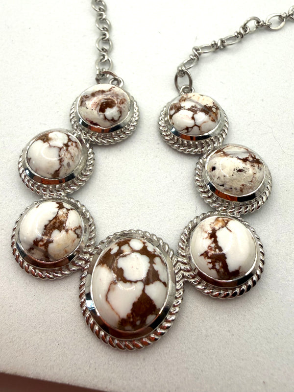 WILD HORSE SS CLUSTER NAJA ADJUSTABLE NECKLACE 23" (TC 9)