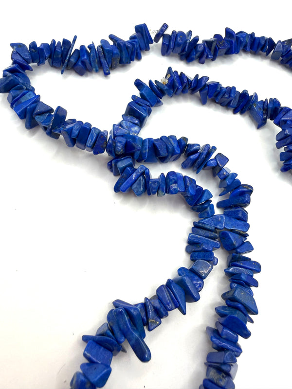 GRADE A LAPIS LAZULI BEADED NECKLACE 30" (LL 35)