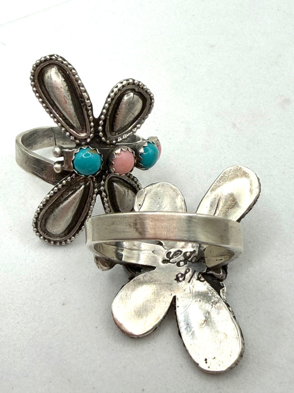 CHARLES JOHNSON NATIVE HANDMADE SS ADJUSTABLE BUTTERFLY RINGS (LA 24)