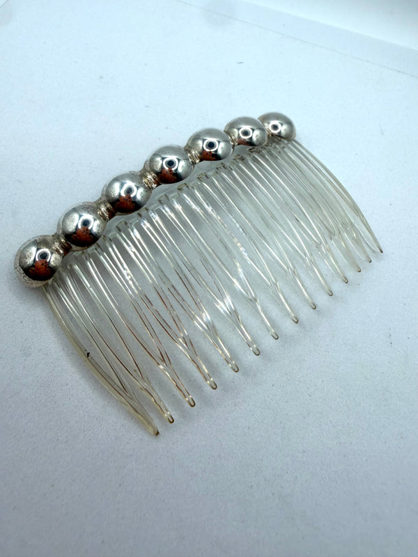 STERLING SILVER & TURQUOISE HAIR COMBS (LB 48)