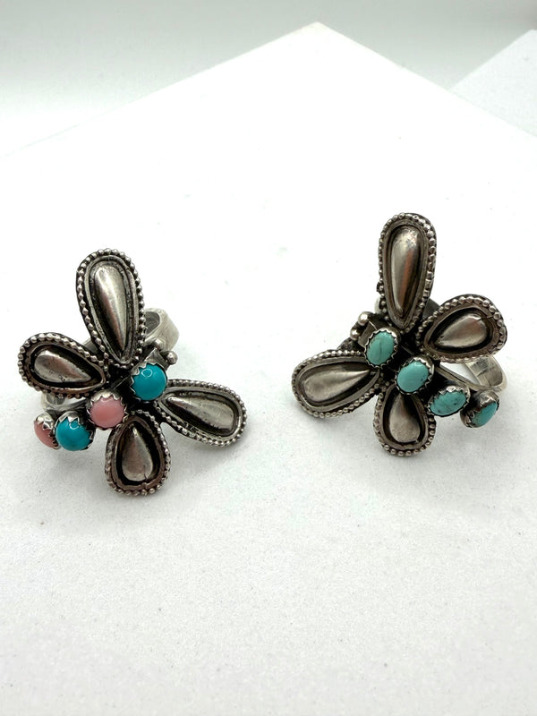 CHARLES JOHNSON NATIVE HANDMADE SS ADJUSTABLE BUTTERFLY RINGS (LA 24)