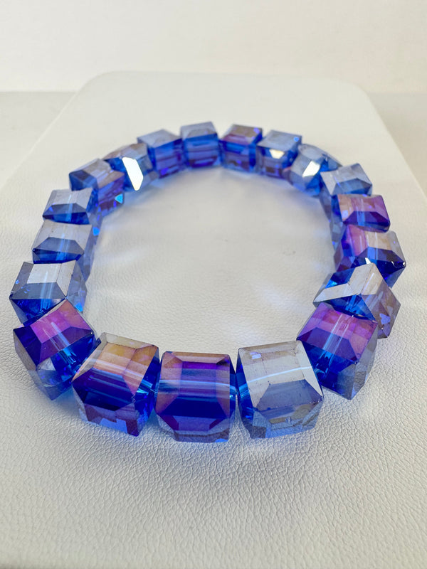 BLUE SWAROVSKI CRYSTALS STRETCH BRACELET (DC 1)