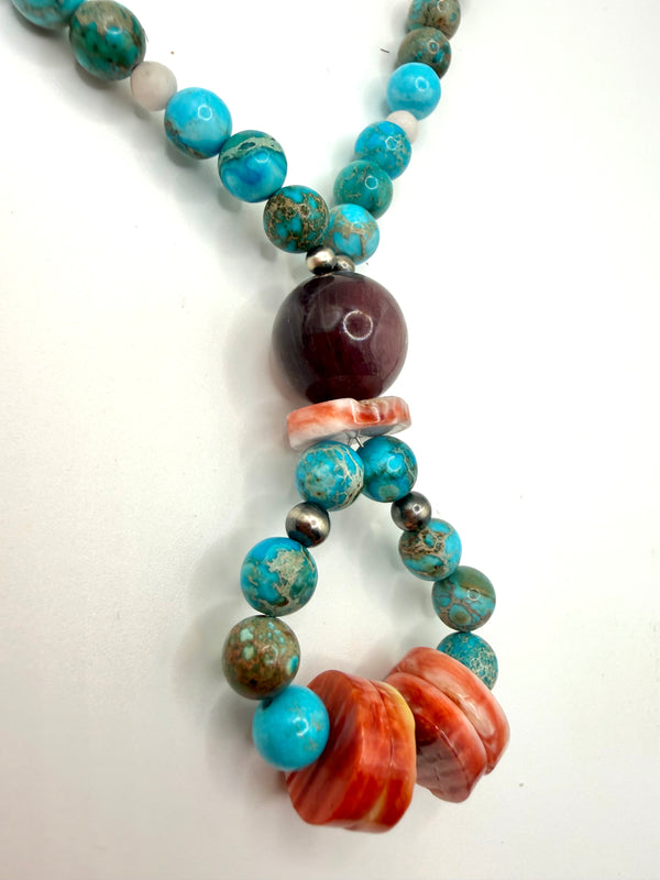 MULTISTONES MINI JOCLA IN KINGMAN PEARLS 20" (MW 443)