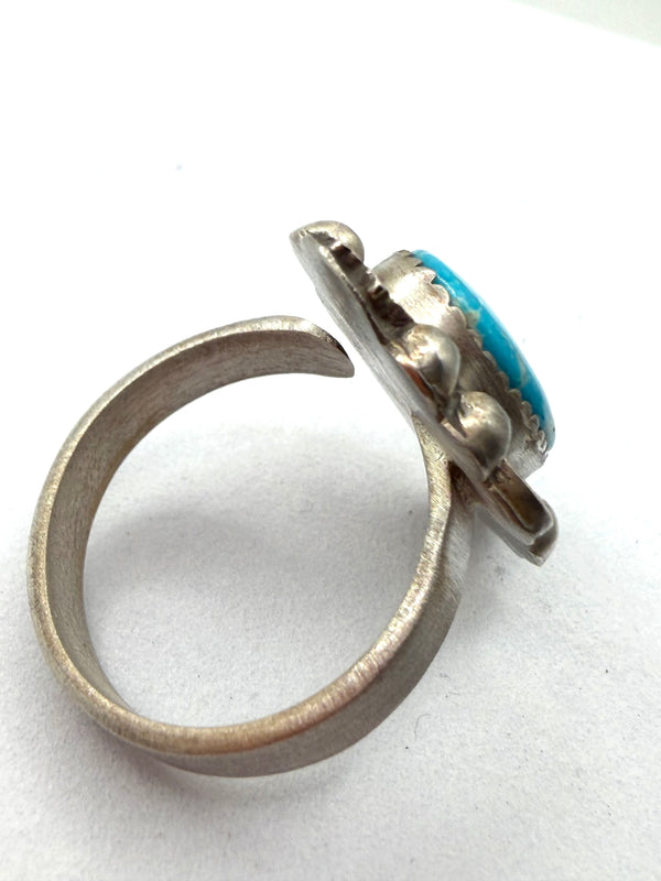 SIERRA BELLA TURQUOISE SS ADJUSTABLE RING (LL 17)