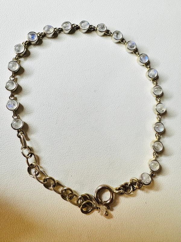RAINBOW MOONSTONE BRACELET 7-9" (MW 360)
