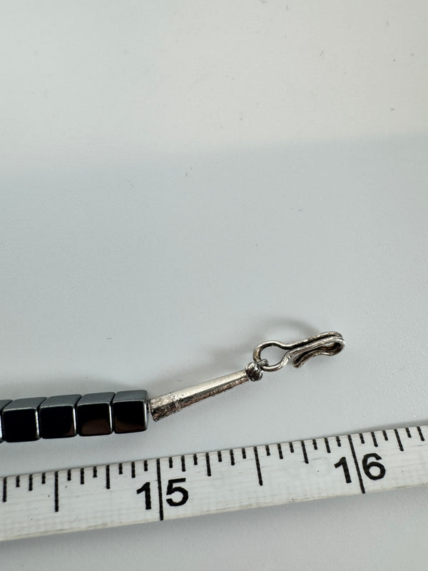 FACETED HEMATITE NECKLACE 16" (DC 3)