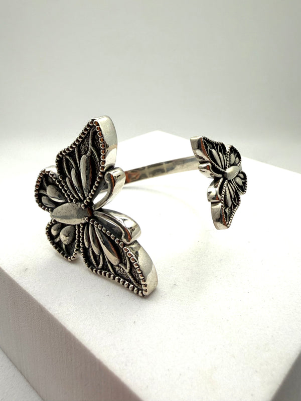 STERLING SILVER BUTTERFLY ADJUSTABLE CUFF (JR 123)
