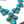Load image into Gallery viewer, KINGMAN TURQUOISE CLUSTER STERLING SILVER PAPERCLIP STATEMENT LARIAT  25" (LR 1)
