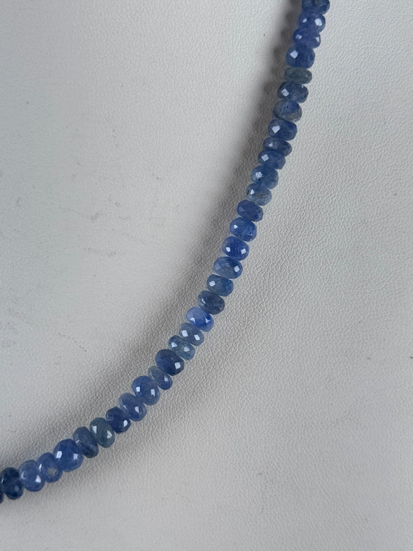 FACETED BLUE KYANITE NECKLACE 20-24" (MW 299)