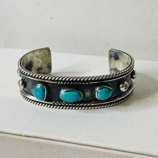KINGMAN TURQUOISE VINTAGE CUFF (MW 364)